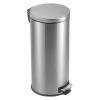 8-Gallon Round Stainless Steel Step Trash Can Kitchen Bathroom Home Office