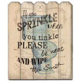 "If You Sprinkle" by Debbie DeWitt, Printed Wall Art on a Wood Picket Fence