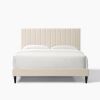 Dove Tufted Upholstered Platform Bed - Pearl White - Queen