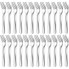 Bestdin 24 Pieces Forks Set, 8.2" Stainless Steel Dinner Forks Silverware, Pattern Design Mirror Polished Table Forks, Dishwasher Safe, Flatware Forks