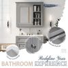 30'' Bathroom Vanity with Top Sink, Modern Bathroom Storage Cabinet with 2 Drawers and a Tip-out Drawer, Freestanding Vanity Set with Mirror Cabinet,