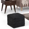 Fredrik - Square Pouf - Black