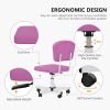 Mesh Task Chair Plush Cushion, Armless Desk Chair Home Office Chair, Adjustable Swivel Rolling Task Chair, Comfortable Mesh Back Computer Work Dressin