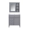 30'' Bathroom Vanity with Top Sink, Modern Bathroom Storage Cabinet with 2 Drawers and a Tip-out Drawer, Freestanding Vanity Set with Mirror Cabinet,