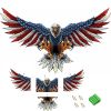 1 Pack/3pcs; Metal Wall Art (40"x24"); Oversize Metal Eagle Wall Decor American Flag Bald Eagle Hanging Patriotic Sculpture Independence Day Wall Deco