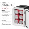 Portable 6-Can Mini Fridge - Black