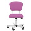 Mesh Task Chair Plush Cushion, Armless Desk Chair Home Office Chair, Adjustable Swivel Rolling Task Chair, Comfortable Mesh Back Computer Work Dressin