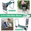 Garden Kneeler and Seat Stool, Foldable Garden Bench with Tool Pocket and Soft EVA Kneeling Pad for Senior, Gardening Lovers