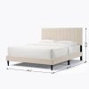 Dove Tufted Upholstered Platform Bed - Pearl White - Queen