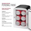 Portable 6-Can Mini Fridge with Dry Erase Door - Black