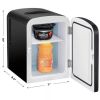 Portable 6-Can Mini Fridge with Dry Erase Door - Black