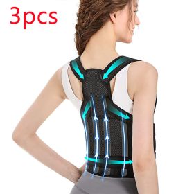 Back Posture Correction Belt Invisible Anti-Humpback Orthotics Band (Option: Black 3pcs-S)