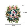 2023 Easter Rabbit Wreath Colorful Easter Rabbit Garlands Door Oranments Happy Easter Party Decor Bunny Wall Front Door Hanging