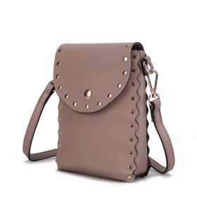 Filomena Vegan Leather Women Crossbody Bag (Color: Mauve, Material: Vegan Leather)