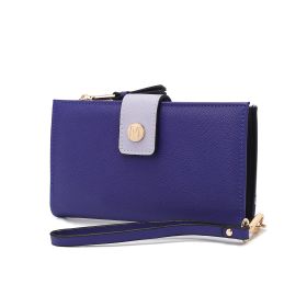 Solene Vegan Leather Women Wristlet Wallet (Color: Purple-Lavender, Material: Vegan Leather)