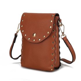 Filomena Vegan Leather Women Crossbody Bag (Color: Brown, Material: Vegan Leather)