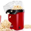 5 Core Hot Air Popcorn Popper Machine 1200W Electric Popcorn Kernel Corn Maker Bpa Free, 95% Popping Rate, 2 Minutes Fast, No Oil-Healthy Snack for Ki