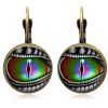 Y2K Vintage Dragon Eye Time Synthetic Gemstone Earrings Retro Creative Personality Temperament Alloy Material Exquisite Gift For Women Girls